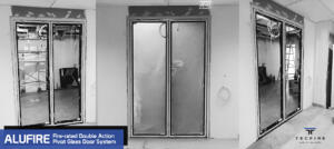 Alufire Pivot Glass Door Installation